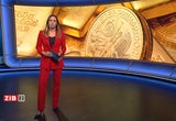 ORF-Moderatorin Margit Laufer präsentiert das Gold-Rekordhoch in der ZIB2.