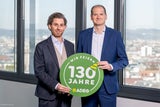 Brian Beck, Vorstand BILLA Großhandel und Kaufleute (l.) und&nbsp;REWE-Großhandel- Geschäftsführer Florian Klein.