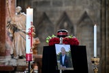 Harald Serafins Urne im Stephansdom.&nbsp;