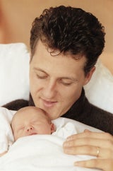 Michael Schumacher mit seiner Baby-Gina