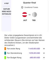 WM-Ticket Viertelfinale
