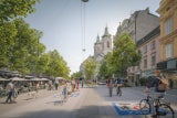 Auf Höhe des Rochusmarktes ist eine Begegnugszone geplant.