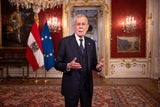 Van der Bellen während der Aufzeichnung seiner TV-Ansprache zum Nationalfeiertag