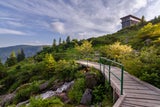 Elbfall. Im Riesengebirge entspringt die Elbe. Der grüne Wanderweg führt von Spindermühle zu den  Elbfall Kaskaden.