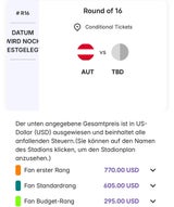 WM-Ticket Achtelfinale