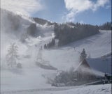 Schneelanzen pusten um Wette in Hinterstoder