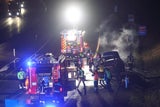 Pkw ging auf Autobahn in Flammen auf
