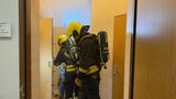 Die freiwillige Feuerwehr Amstetten bekämpfte die Flammen.
