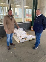 Gemeinderat Paul Stadler und Bezirksrat Wolfgang Kieslich machen auf die katastrophalen Zustände aufmerksam.