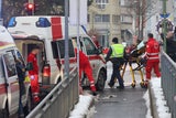 Demo Wels Hand weggesprengt