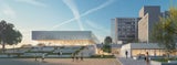 So soll sich die moderne Halle dann schließlich in die Umgebung eingliedern.