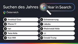 Google-Topfragen 2025 in Österreich.