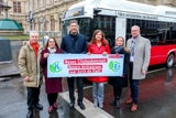 Gemeinderat Josef Taucher, Bezirksvorsteher-Stellvertreterin von Mariahilf Julia Lessacher, Bezirksvorsteher Innere Stadt Markus Figl, Öffi-Stadträtin Ulli Sima, Mobilitätssprecherin Angelika Pipal-Leixner und Stephan Lewisch, Leiter der Betrieblichen Planung bei den Wiener Linien.  