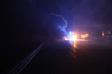 Pkw ging auf Autobahn in Flammen auf