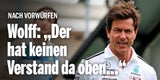 Wolff über Vorwürfe gegen Mercedes: "Hirngespinst - hat keinen Verstand da oben ..."