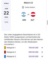 Ticket-Preise WM-Gruppenphase