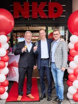Die Geschäftsführung der NKD Group GmbH: Alexander Schmökel (CEO), Nils Bolender (CFO) und Christian Welles (CSO). (v.l.n.r.)