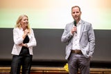 v.l.n.r.: Lisa Köb (BILLA Head of People &amp; Culture) und Kai Pataky (BILLA Vorstand Vertrieb) begrüßten die Lehrlinge.