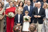 Charlène mit den Zwillingen Jacques und Gabriela und Ehemann Fürst Albert II. (rechts)&nbsp;