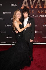 Miley und Maxx Morando bei der Premiere.&nbsp;