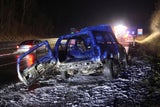 Pkw ging auf Autobahn in Flammen auf