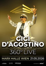 Gigi D'Agostino kommt am 21. Mai 2026 in die Marx Halle.&nbsp;