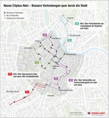 Neues Buskonzept in der City: 2A, 3A und 57A ändern ihre Route