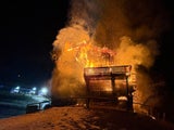 Ferienhütte brannte komplett ab.