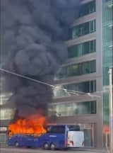 Bus brennt in Wien