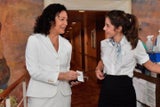 Barbara Wussow mit Sarah Engels beim "Traumschiff"-Dreh