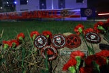 Tribute vor Wagner-Center in St. Petersburg