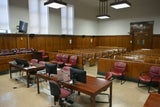 Judge Juan Manuel Merchan’s courtroom at Manhattan Criminal Court in New York City