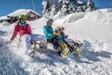 Rodelspaß: Von der Gamskogelhütte geht es rasant downhill.