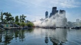 Buschfeuer an der Alten Donau