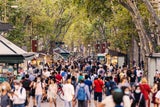 Vorsicht auf der Einkaufsstraße La Rambla