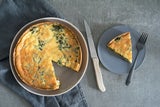 Spinat-Linsen-Quiche.