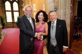 Christina Lugner und ihr Ernst mit dem glücklichen Bräutigam.