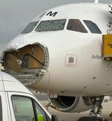 AUA Jet Hagel Kabine