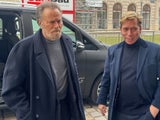 Franco Nero mit Helmut Werner bei seiner Ankunft in Wien