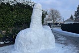 Schnee-Penis in Südhessen