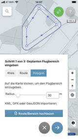 Drohnen-App Screenshot