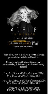 Adele: Heute startet der Ticket-Run!
