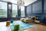 Das moderne Contre-Jour Bett in Senfgelb von Roche Bobois mit einem Hauch vom letzten Jahrhundert.&nbsp;