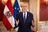 Bundespräsident Alexander Van der Bellen bei seiner TV-Ansprache zum Nationalfeiertag