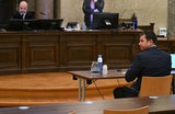 Richter Michael Radasztics und der als Zeuge geladene Ex-ÖBAG-Chef Thomas Schmid
