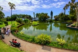 Flanieren im Park Santa Catarina.