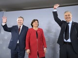 Bürgermeister Michael Ludwig, AK-Präsidentin Renate Anderl und SPÖ-Klubvorsitzender Josef Taucherm Rahmen der Klubtagung der SPÖ Wien in Frauenkirchen.