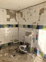 Toilette gesprengt
