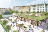 Die neue Markthalle soll einen begehbaren Dachgarten bekommen.