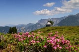 Malerische Kapelle auf der Postalm. 